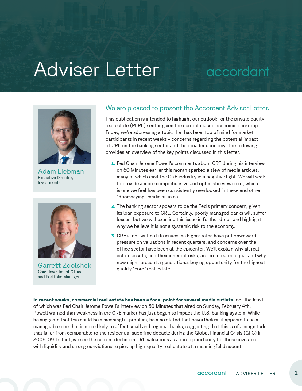 Adviser Letter